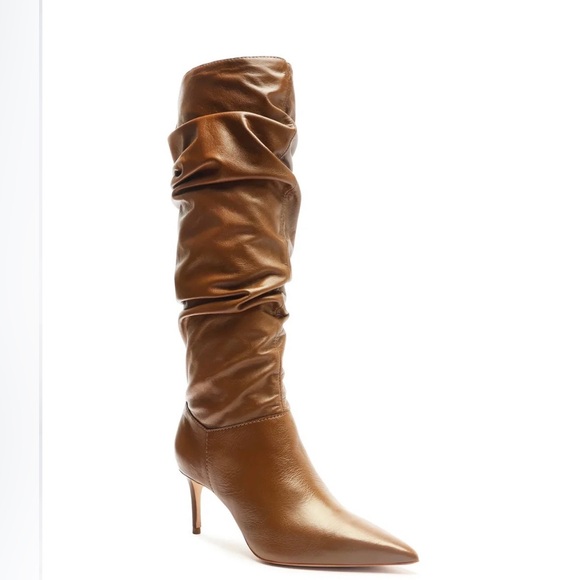 SCHUTZ - Ashlee Up Knee High Slouchy Nappa Leather Boot Size 5 - Picture 2 of 16